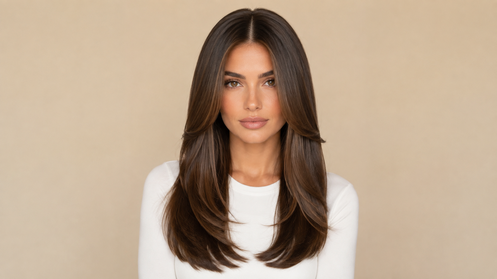 Heavy-Density Straight Butterfly Haircut with Blended Texturized Layers Butterfly Haircut Straight Hair